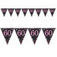 Glamour Pink Geburtstags-Wimpelkette 1,8 m mit Zahl oder „Happy Birthday“