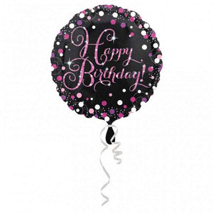 Glamour PINK Happy Birthday Folienballon