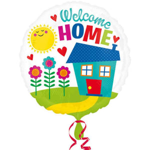 Folienballon rund "WELCOME HOME" H„uschen und Sonne
