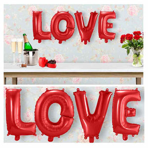 Buchstaben-Girlande Folienballons "LOVE" Rot