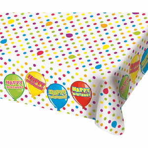 Party-Ballon Tischdecke Happy Birthday 130x180 cm