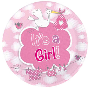 Teller It´s a girl Geburt Mädchen 8 Stk.
