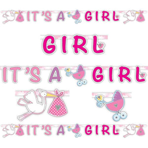 Textkette It´s a girl XL Geburt Mädchen