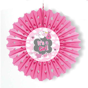 Fan Decoration It´s a Girl Geburt Mädchen 3er-Set rosa 30cm