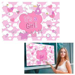 Fensterdeko It´s a Girl Geburt Mädchen 60x90cm