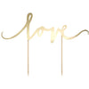 Tortendeko Cake Topper love 17cm - golden