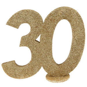 Tischaufsteller,Zahl 30,30. Jubiläum,30. Geburtstag,30 Jahre,gold glänzend,schimmernd