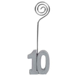 Fotohalter,Kartenhalter,Zahl 10,10. Jubiläum,10. Geburtstag,10 Jahre,silber,Notizhalter,online kaufen,Tischkartenhalter%0d%0a