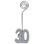 Fotohalter,Kartenhalter,Zahl 30,30. Jubiläum,30. Geburtstag,30 Jahre,silber,Notizhalter,online kaufen,Tischkartenhalter