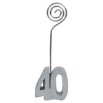 Fotohalter,Kartenhalter,Zahl 40,40. Jubiläum,40. Geburtstag,40 Jahre,silber,Notizhalter,online kaufen,Tischkartenhalter