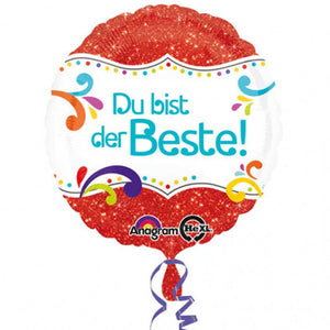 Folienballon rund "Du bist der Beste"
