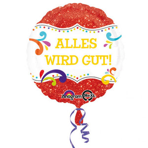 Folienballon rund "Alles wird gut"