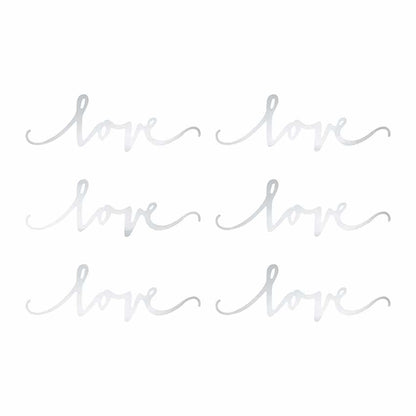 Schriftzug Love 6 Stück ca. 20 cm DNT1-018 silber--