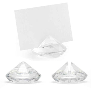 Tischkartenhalter Diamant 10 Stück farblos