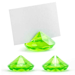 Tischkartenhalter Diamant 10 Stück apfelgrün