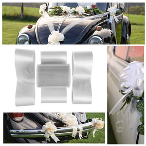 Schleifen Set Auto Wedding kit weiß
