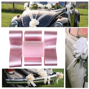 Schleifen Set Auto Wedding kit rosa
