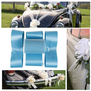 Schleifen Set Auto Wedding kit hellblau