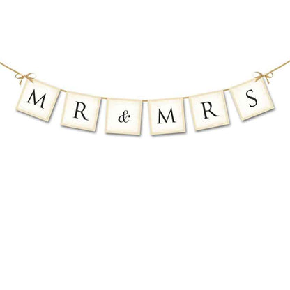 mr und mrs schriftzug