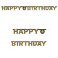 Glamour Gold Textkette XL Happy Birthday