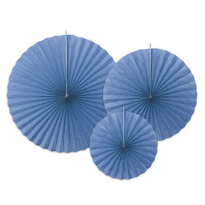 Deko-Rosetten 3 teilig blau