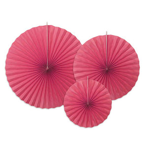 Deko-Rosetten 3 teilig fuchsia, Deko zum Hängen