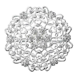 Deko-Rosette silbermetallic 5,5cm BCLS4