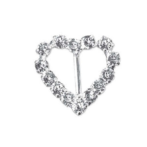 Deko-Schnalle Herz 2 Stück 18 mm