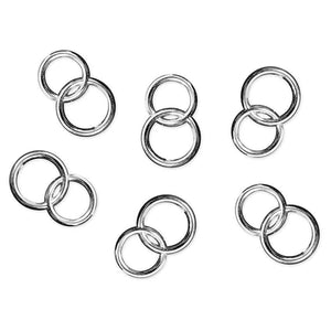 Applikation Trauringe silbermetallic 25 Stück