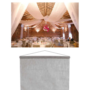 Raumbanner Vlies-Stoff 80 cm x 12 m grau