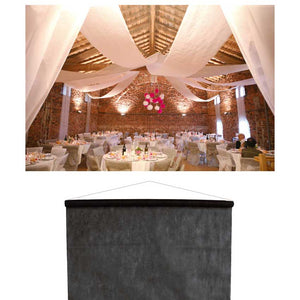 Raumbanner Vlies-Stoff 80 cm x 12 m schwarz