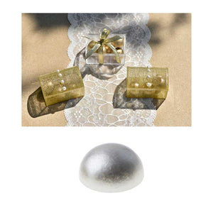 Perlensticker selbstklebend 60 Stück Silber