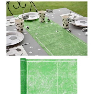 Tischläufer Fußballfeld 30 cm (5 m) grün/weiß