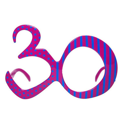 Party-Brille Zahl 30 fuchsia