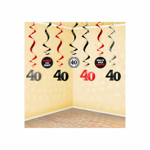 Swirl Set Geburtstag Zahl 40
