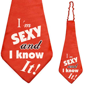 Party-Krawatte "I´m sexy and I know it"