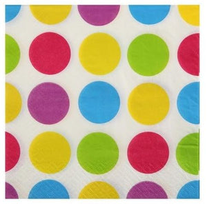 "Coloured Dots" Servietten 10er