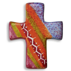 Handschmeichler Kreuz in rottönen