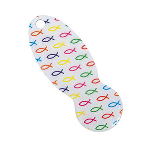 Einkaufswagenhelfer Lucky, Metall mit buntem Ichthys Print