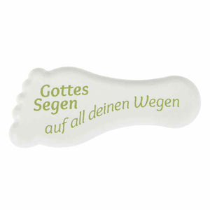 Radiergummi Fuß, 4cm - grün Gottes Segen auf all deinen Wegen