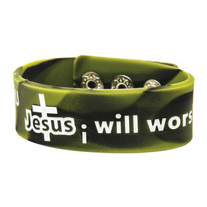 Armband "Jesus- I believe in U" mit Druckknöpfen