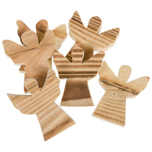 Weihnachtliche Tischdeko 6 kleine Holz-Engel