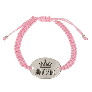 Geknüpftes Armband "Königskind" - rosa
