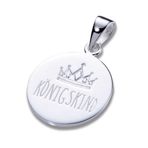 Anhänger rund "Königskind", Sterlingsilber 2cm