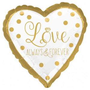 Folienballon Herz "Love Always&Forever"
