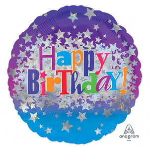 Folienballon Bright Stars "Happy Birthday"