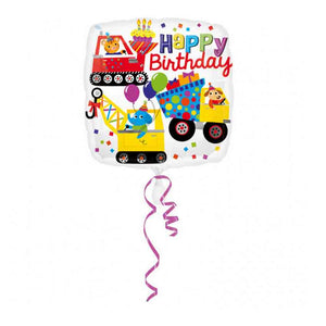 Folienballon Baustelle "Happy Birthday"