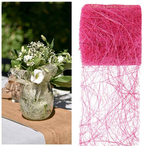 Tischband / Dekoband "Rustikal" 7cm (5m) S-2847/15 fuchsia