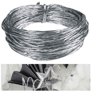 Basteldraht metallic 2mm - Länge 10 m - silber