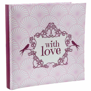 Gästebuch "with love" rosa